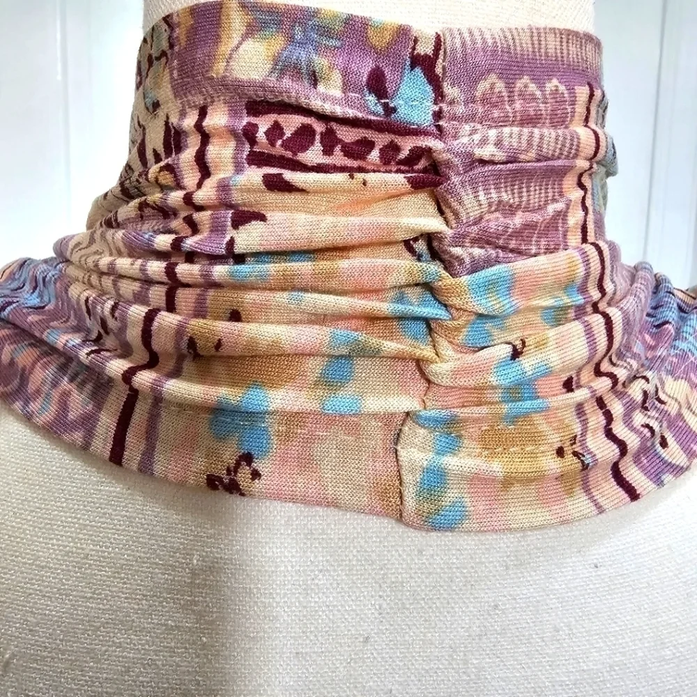Free People Printed Heather Halter Top In Lilac Combo Size M